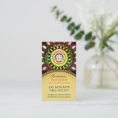 Fireworks Energy Mandala New Age Business Card Visitenkarte (Stehend Vorderseite)