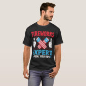 Fireworks Expert Ich führe Sie Lauf lustigen 4. Ju T-Shirt (Vorne ganz)