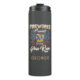 Fireworks Expert Run Wenn ich Vater Personalisiert Thermosbecher