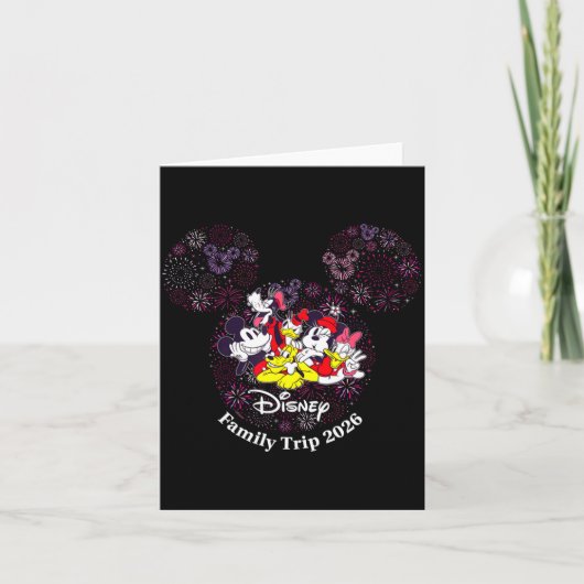 Fireworks Family Trip 2026 Valentines Day Vacatio  Karte (Vorderseite)