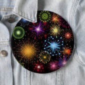 Fireworks Farbenfrohe, dynamische glanzende Dekora Button (Beispiel)