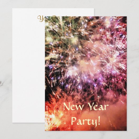 FIREWORKS FEIERTAGSKARTE (Vorne/Hinten)