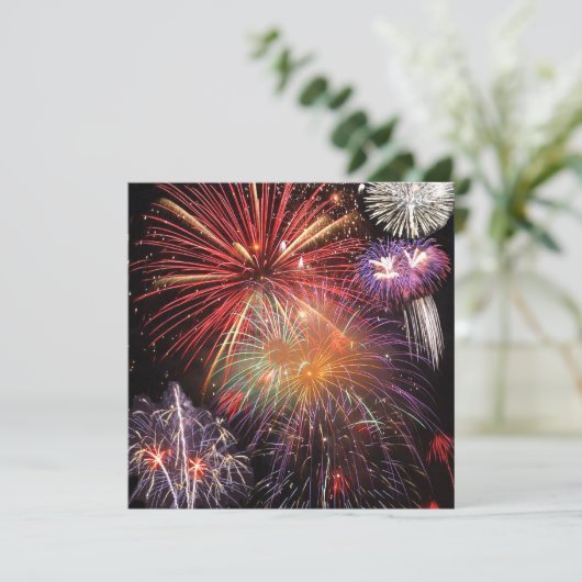 Fireworks Finale Einladung (Stehend Vorderseite)