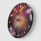 Fireworks Finale Große Wanduhr (Winkel)