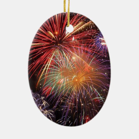 Fireworks Finale Keramik Ornament (Hinten)