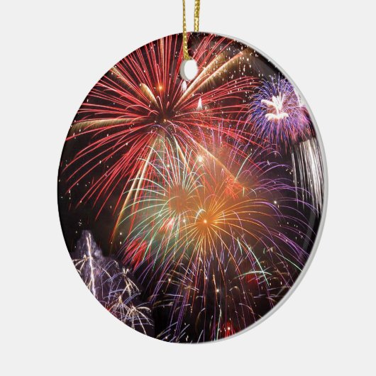 Fireworks Finale Keramik Ornament (Links)