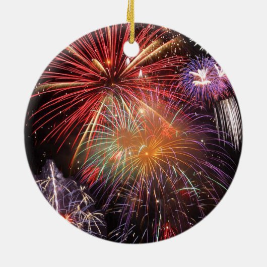 Fireworks Finale Keramik Ornament (Hinten)