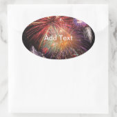 Fireworks Finale Ovaler Aufkleber (Tasche)
