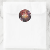 Fireworks Finale Runder Aufkleber (Tasche)
