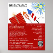 Fireworks, Fireworks Sales Advertising Poster (Vorne)