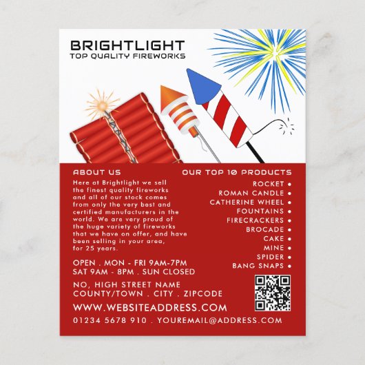 Fireworks, Fireworks Sales Flyer (Vorne)