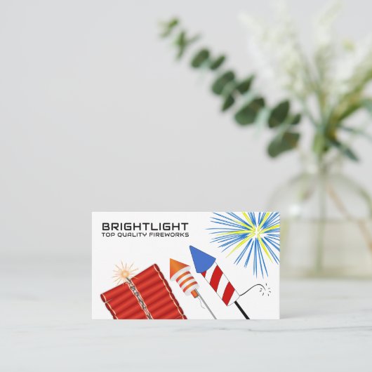 Fireworks, Fireworks Sales Visitenkarte (Stehend Vorderseite)