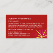 Fireworks, Fireworks Sales Visitenkarte (Rückseite)