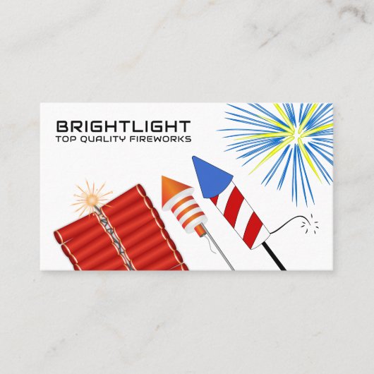 Fireworks, Fireworks Sales Visitenkarte (Vorderseite)