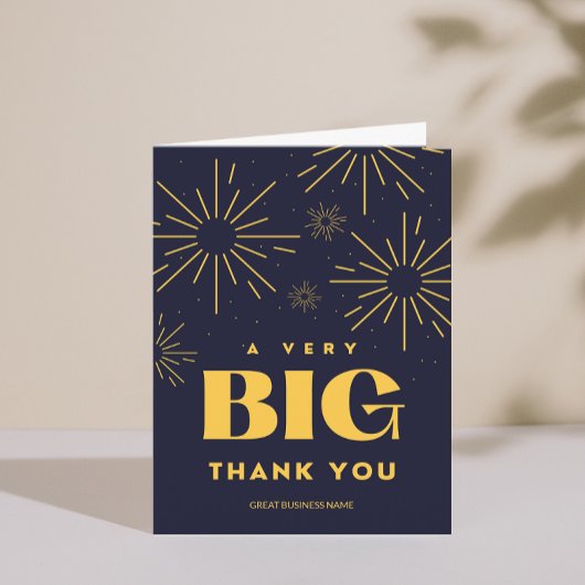 Fireworks Firmenname Dankbarkeit Vielen Dank Karte