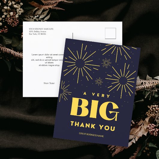 Fireworks Firmenname Dankbarkeit Vielen Dank Postkarte