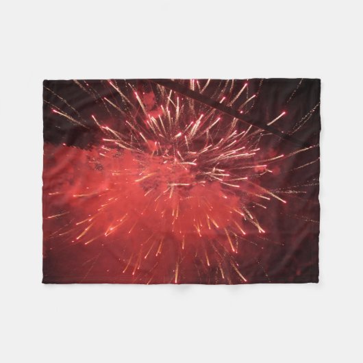 Fireworks Fleece Blanket (Vorderseite (Horizontal))