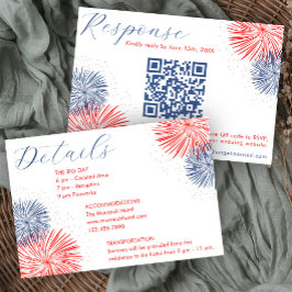 Fireworks & Forever RSVP & Details Cards Karte