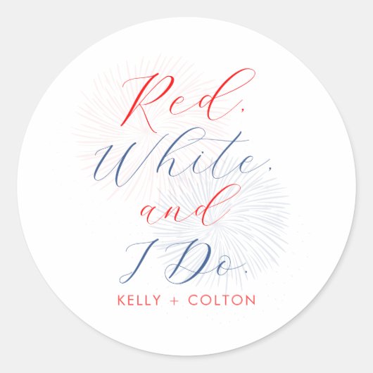 Fireworks & Forever  Runder Aufkleber (Vorderseite)