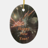 Fireworks-Foto Keramik Ornament (Vorne)