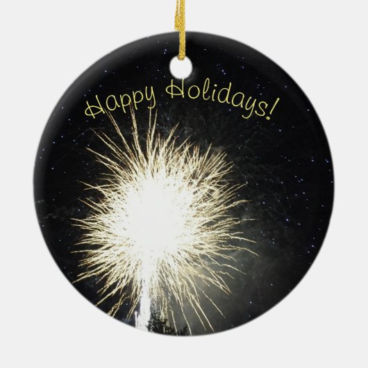 Fireworks-Foto Keramik Ornament (Hinten)