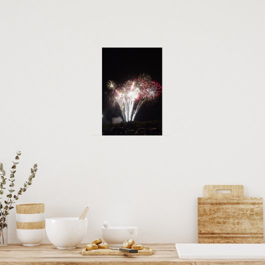 Fireworks-Foto Poster (Küche)
