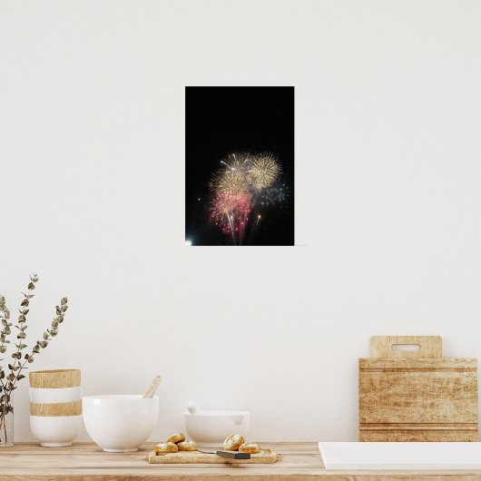 Fireworks-Foto Poster (Küche)