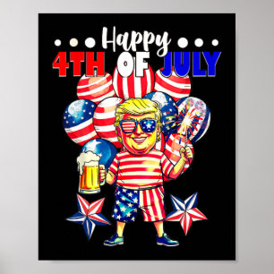 Fireworks Funny Trump Patriotic American Happy 4. Poster