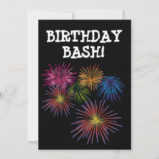 FIREWORKS GEBURTSTAG BASH PARTY CUSTOM EINLADUNGEN