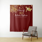 Fireworks Graduation Cap - Tassel-Klasse von 2023 Wandteppich (Beispiel)