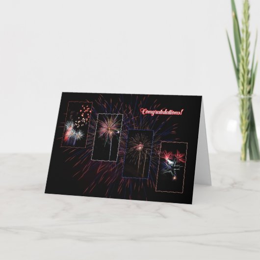 Fireworks-Grußkarte Karte (Vorderseite)