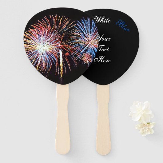 Fireworks-Handfan Fächer (Vorne und Hinten)
