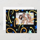 Fireworks Happy New Year Foto Postkarten (Vorne/Hinten)