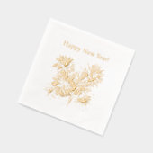 Fireworks Happy New Year Servietten Mit Folie (Links)