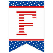 Fireworks Here Red White Blue Star Spangled Wimpelkette (Zweite Fahne)