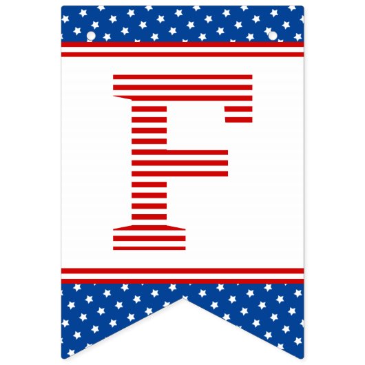 Fireworks Here Red White Blue Star Spangled Wimpelkette (Zweite Fahne)