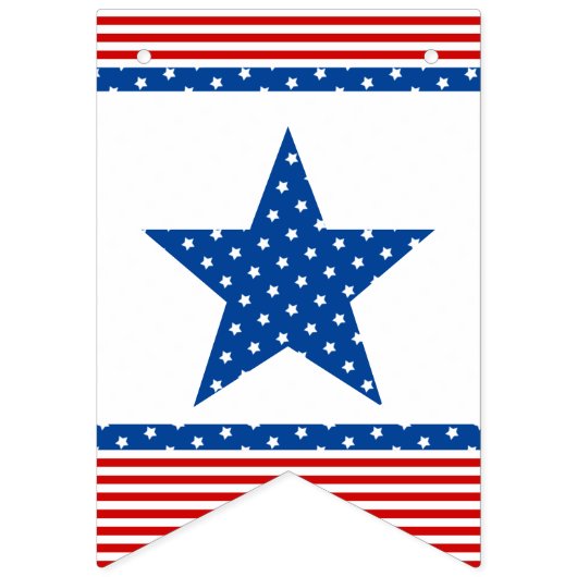 Fireworks Here Red White Blue Star Spangled Wimpelkette (Erste Fahne)