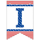 Fireworks Here Red White Blue Star Spangled Wimpelkette (Dritte Fahne)