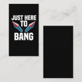 Fireworks Humor American Flag 4th July Visitenkarte (Vorne/Hinten)