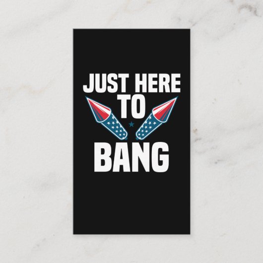 Fireworks Humor American Flag 4th July Visitenkarte (Vorderseite)