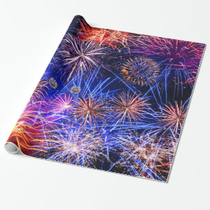 Fireworks-Image für glänzendes Wrapping Paper Geschenkpapier