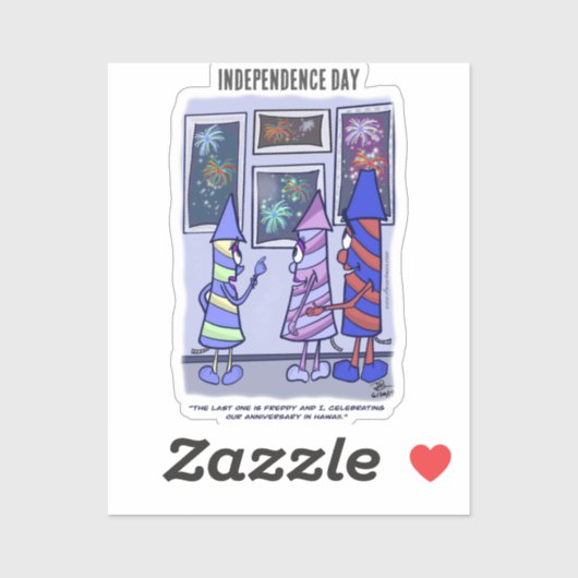 Fireworks Independence Day Custom Cut Stickers Aufkleber (Blatt)