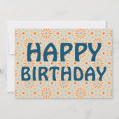 Fireworks-Inspiriert Muster Happy Birthday Card Einladung (Vorderseite)