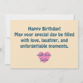 Fireworks-Inspiriert Muster Happy Birthday Card Einladung (Rückseite)