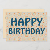 Fireworks-Inspiriert Muster Happy Birthday Card Einladung (Vorne/Hinten)