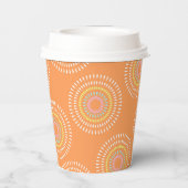 Fireworks Japanese Orange Pappbecher (Rückseite)