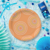 Fireworks Japanese Orange Pappteller (Party)