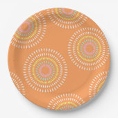 Fireworks Japanese Orange Pappteller (Vorderseite)