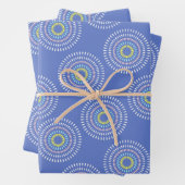 Fireworks Japanisch Blue Geschenkpapier Set (Beispiel)