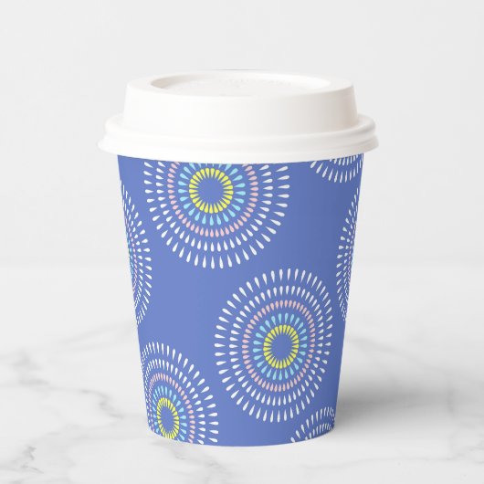 Fireworks Japanisch Blue Pappbecher (Links)